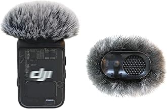 Microphone Windscreen Compatible with DJI MIC 2 (Not for DJI MIC 1) / OSMO POCKET Microphone Furry Wind Muff (2 Packs-Grey)