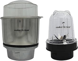 cooker&mixer™ Bullet Juicer Jar - Compatible with Any Mixer, Bullet Jar + Chutney Jar (Combo 2)
