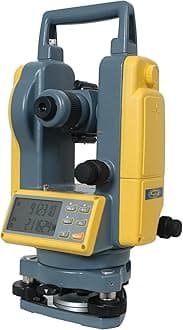 Spectra Precision DET-2 Digital Electronic Theodolite, Construction Surveying Equipment Set, Rechargeable and Alkaline Batteries, Carry Case