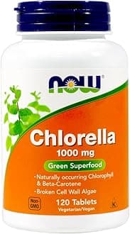 NOW Foods - Chlorella 1000 mg 120 tabs (Pack of 2)