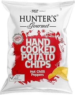 Hunter's Gourmet Hot Chilli Peppers Hand Cooked Potato Chips 125g