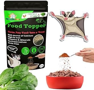 WiggleBoo Magical Sugar Glider Food Topper || Joy of Best Taste || Chicken & Spinach Flavour || Grain Free & Protein Rich || Natural Dewormer || 50g