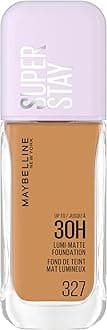 New York Super Stay up to 30HR Lumi-Matte Foundation, Medium-Full Coverage, Vegan Formula*, Amino Acids, Niacinamide, Vitamin E, All Day Wear - Shade: 327