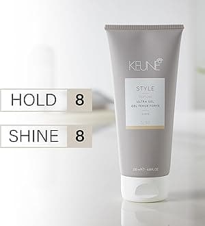Keune Style Ultra Gel, Strong Hold & Shine Styling Gel for Wavy & Curly Hair, 6.8 Fl Oz
