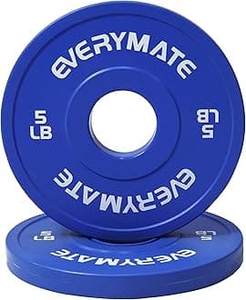 Change Weight Plates 1.25LB 2.5LB 5LB Set Fractional Plate Olympic Bumper Plates for Cross Training Bumper Weight Plates Steel Insert Strength Training Weight Plates
