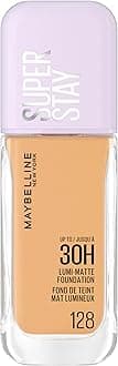 New York Super Stay up to 30HR Lumi-Matte Foundation, Medium-Full Coverage, Vegan Formula*, Amino Acids, Niacinamide, Vitamin E, All Day Wear - Shade: 128