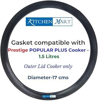 Gasket compatible with Prestige Popular Plus Pressure cooker (1.5 Liters)
