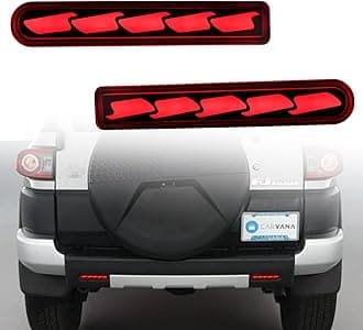 Red Rear Bumper Fog Brake Tail Light Sequential Flash Turn Signal Lamps Compatible with Toyota FJ Cruiser 2007-2021 Accessories