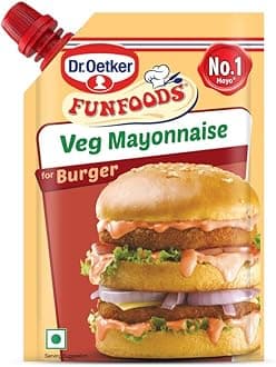 Veg Burger Mayonnaise, 100g | 38% Juicy Tomatoes | Creamy & Tangy Burger Mayo | 100% Vegetarian | Ideal Spread for Burgers, Sandwiches, Fries & Quick Snacks