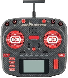 Radiomaster Boxer Max Version with CNC AG01 Hall Gimbals Carbon Fiber 2.4G 16ch Transmitter Remote Control ExpressLRS Mode 2 (ELRS-Red)