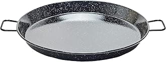 La Ideal Enamelled Steel Paella Pan, Black, 50 cm