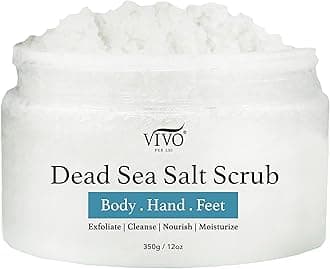 Vivo Per Lei Body Salt Scrub, Exfoliant with Dead Sea Minerals to Make Every Day a Beach Day, 350 g/ 12.34 oz