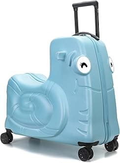 Kids Luggage, Kids Ride-on Luggage with Spinner Wheels Suitcase, Kid's Ride-On Suitcase Help Your Child Relax, Carry On Trolley Luggage with Password Lock, 24"