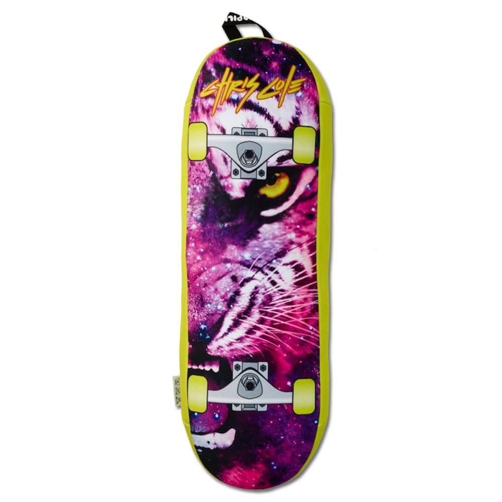 Skateboard Pillow with Cole Tiger Graphics