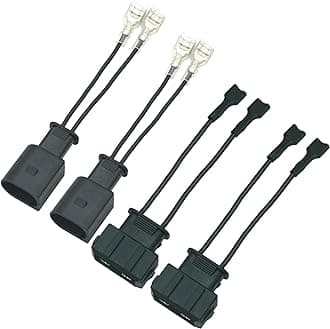 Car Horn Connector Adapter Wiring Harness, Compatible with Audi/Volkswagen, 2 Pack Pigtail Converter for Universal to OEM Horn Replacement (Audi/VW)