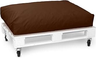 Spatium Jumbo XXL pallet cushions from removable pillowcase, water and dirt resistant, cushions for pallet furniture Brown, Seat Cushions 80x80x20