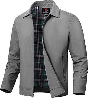 TBMPOY Men's Bomber Jackets Windproof Lightweight Track Jacket Windbreaker Golf Causal Outdoor Sportswear Coat