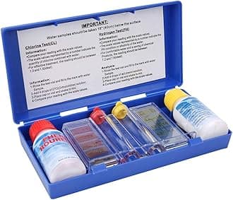 2-Way Pool Water Quality Testing Kit, Standard Dual Test Kit Chlorine & PH with Carry Case for Swimming Pool, Drinking Water and Spa.