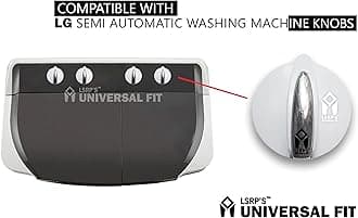 LSRP’S Universal Fit Knob Compatible for LG Semi Automatic Washing Machine Knob/Drain Switch Nob/Timer Knob/Washing Machine Accessories/Spare Parts/Wash Timer Knob (Pack of 3 knobs, 3)