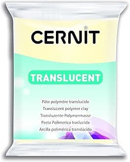 CERNIT CE0920056275C - A Pack of Polymer Clay Block - Translucent Effect - Modelling and Baking Clay - Sapphire Colour - 56 g Block - Manufactured in Belgium