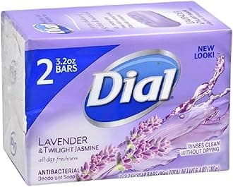 DialAntibacterial Deodorant Soap, Lavender & Twilight Jasmine, Rinses Clean without Drying,3.2 Ounce (Pack of 2)