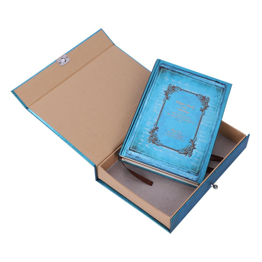 Lockable Diary Journal A5 Notebook Block Notepad Retro Hardcover Notebook Boxed Diary with Code Lock Personal Planner Writing Pads Magic Notebook with Various 256 Pages