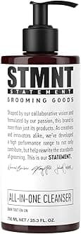 STMNT Grooming Goods All-In-One Daily Cleanser | SLS/SLES Sulfates Free | Extra Caring Formula w/Activated Charcoal & Menthol