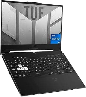 TUF Dash 15 (2022) FX517ZM, 15.6” 144Hz FHD Display, Intel Core i7-12650H, Nvidia GeForce RTX 3060, 16GB DDR5 RAM, 512GB SSD, Windows 11 Home, Off Black