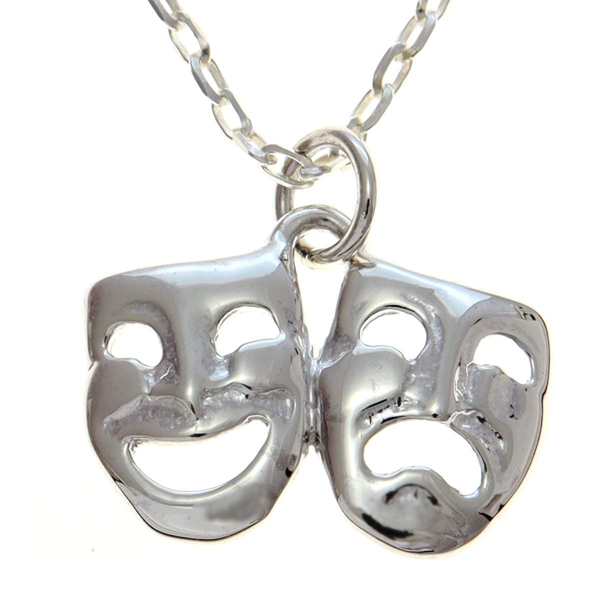 Silver Theatrical Masks Pendant