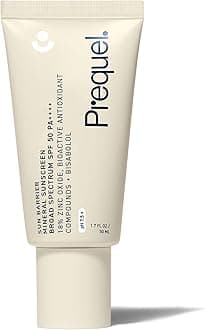 Prequel Skin Sun Barrier Mineral Sunscreen SPF 50 PA++++ Wide Spectrum Zinc Oxide Sunblock with Semi-Transparent Light Texture Moisturising UV Repellent for Face Travel Size 48 g