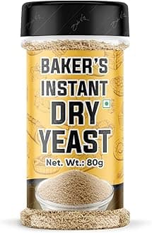 BAKE KING Baker's Instant Yeast 80grm | Active Dry Yeast Powder for Baking Bread and Cake
