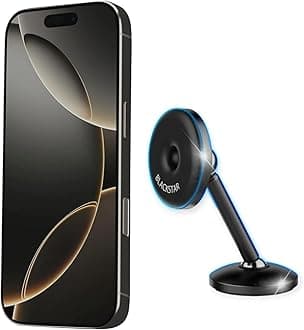 Blackstar Titan Mag-Magnetic Mobile Smartphones Holder for Car Dashboard/Bike with 720° Angle Rotation (Strong & Safe Magnets)-Car Phone Mount Stand-Compatible with All Mobiles (MAGSAFE Incompatible)