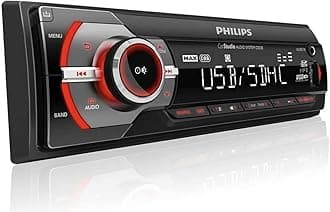 PHILIPS Digital Media Car Stereo Receiver Audio System AM/FM Radio Dual USB Port, SD, AUX in and Built-in Microphone, Built in 50W x4 Amp, Hands Free Calling and Music Streaming