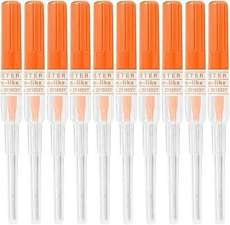 10Pcs Catheter Piercing Needles - Catheter Needles 14G Piercing Needles Hollow Needles for Ear Nose Lip Tongue Belly Navel Cartilage Piercing Supplies