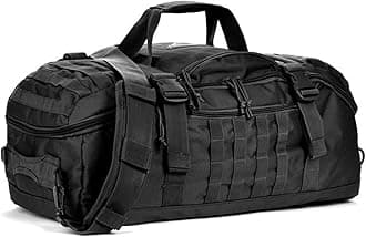Travel Duffle Bag Backpack for Men - Large Tactical Bags Weekender Gym Bag for Overnight Traveling Military Workout Deployment Sports (Black, 80L)
