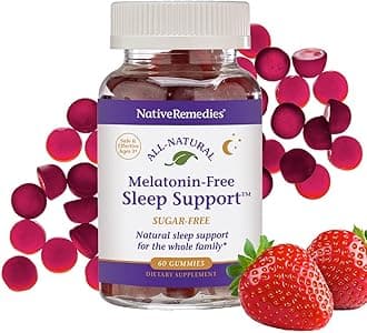 Native Remedies Melatonin-Free Sleep Gummies – Sugar-Free Herbal Formula with GABA, Magnesium, L-Theanine & Valerian – Sleep Aid Natural Support for Adults - 60 Calm Gummy Vitamins
