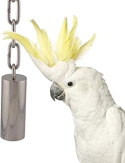 SB1242 Stainless Steel Tube Bells - Bird Cage Accessory for Sound Enrichment - Ideal for Parrots, Amazons, Greys, Cockatoos and Macaws (Medium)