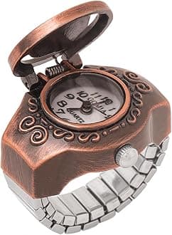 Yellow Chimes Analog Watch Dial Stretchable Adjustable Finger Rings for Women