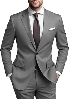 SHUZHXLZANGY Mens Suits Regular Fit 2 Piece Suit Men Wedding Suits for Men Prom Formal Business