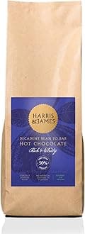 Harris & James Drinking Chocolate | Rich & Velvety 50% Chocolate Flakes 1kg | Decadent Bean To Bar Hot Chocolate From Cocao Beans | Hand Made in Small Batches