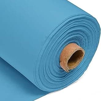 100% Cotton Fabric 60 Inch 150cm Wide 150GSM Material for Sewing, Dressmaking, Quilting, Curtain Linings, Pillowcases & Totes Fabric by The Half Metre by Discount Fabrics LTD(Sky Blue, 5m)