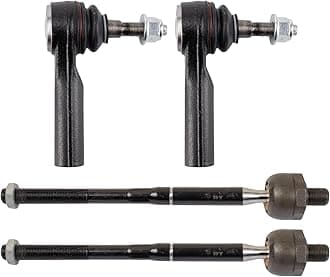 TRQ Front Inner and Outer Tie Rod Set 4 Piece Compatible with 2015-2022 Ford Mustang