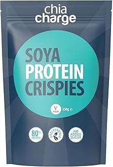 80% Protein SOYA Crispies - High Protein for Adults and Kids - Healthy, Wheat Free Vegan Snack - Low Fat Food, No Sugar Crispies (250 g (Pack of 1), Unflavoured)
