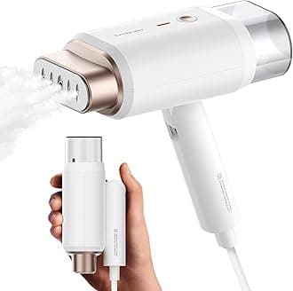 – Clothes Steamer, Portable Handheld Steamer for Clothes, 20s Fast Heat Up, 1200W 180ml Detachable Water Tank, Horizontal & Vertical Steaming for Home & Travel