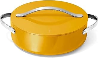 Rondeau - 6 Qt Non-Stick Pan with Lid - Free From Forever Chemicals - Perfect for Searing, Braising, & Roasting - Marigold