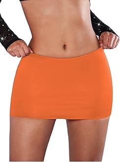 SweatyRocksWomen's Casual Elastic Waist Solid Bodycon Mini Skirt Streetwear