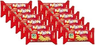 50 50 Potazos Masti Masala Spicy Flavored Crisps 3.52oz (100g) - Delicious, Light & Crispy Grocery Cookies (Pack of 12)