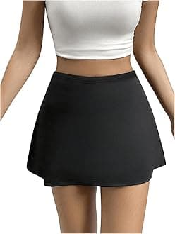 Women's Mini Skirt with Shorts Aline Micro Skort Y2K Short Skirt