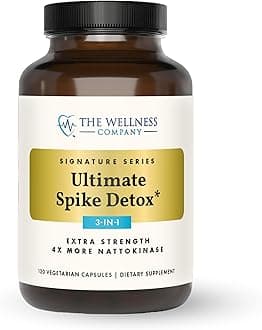 The Wellness Company Ultimate Spike Detox – Dr. McCullough Designed - 3-in-1 Nattokinase, Turmeric, & Bromelain Extra Strength | 120ct (1 Month Supply)