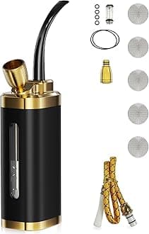 Portable Hookah Set – Mini Shisha Hookah Set for Travel, Compact Hookah Set for Single Smoker with Wood Grain Finish